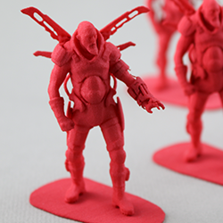 SLS nylon 3D print red Avatars